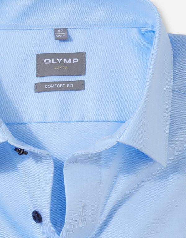 Сорочка голубая классическая мужская OLYMP Luxor, прямой крой | купить в интернет-магазине Olymp-Men