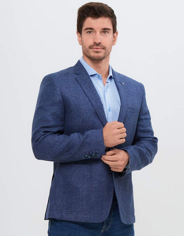 Пиджак льняной мужской  w.Wegener, 2 шлицы | купить в интернет-магазине Olymp-Men