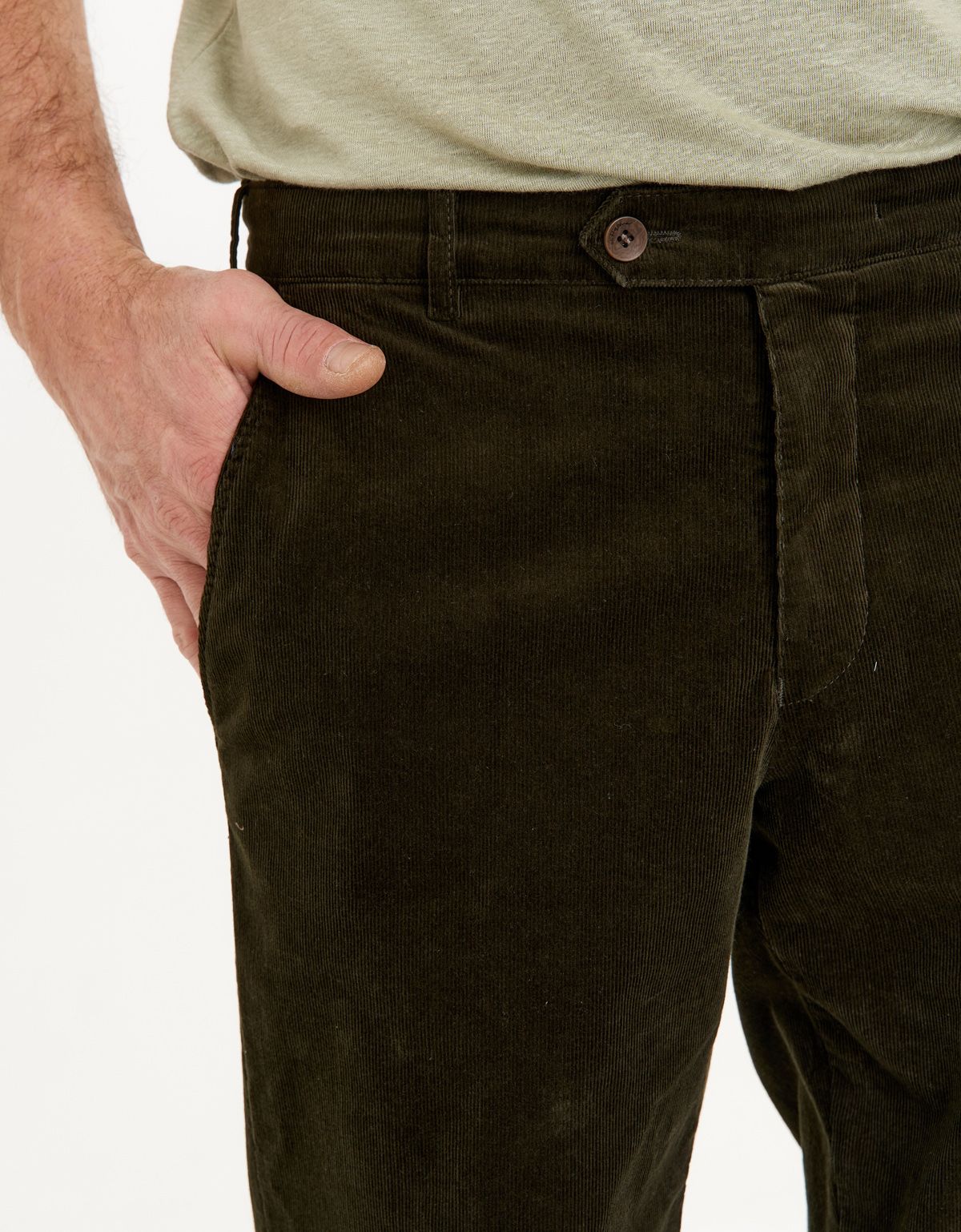 Брюки вельветовые зелёные w.Wegener | купить в интернет-магазине Olymp-Men