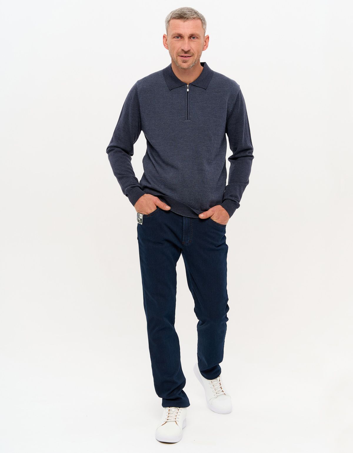 Поло с длинным рукавом Gratude на молнии | купить в интернет-магазине Olymp-Men