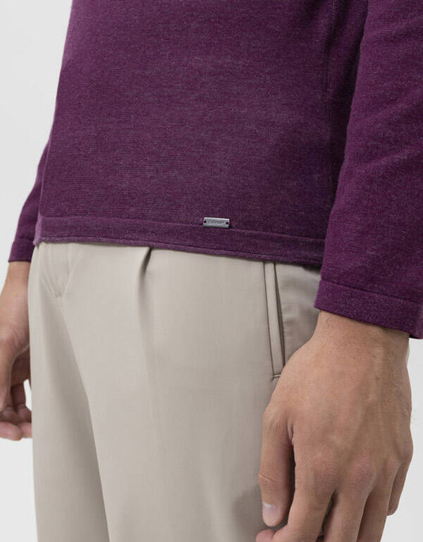 Джемпер мужской с круглым вырезом Olymp, body fit | интернет-магазин Olymp-Men