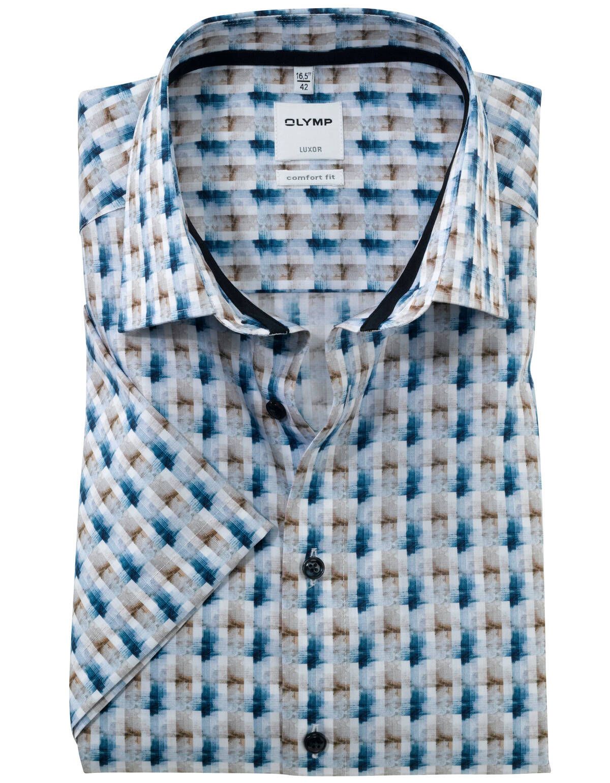 Рубашка мужская OLYMP Luxor, прямой крой[БЕЖЕВЫЙ]