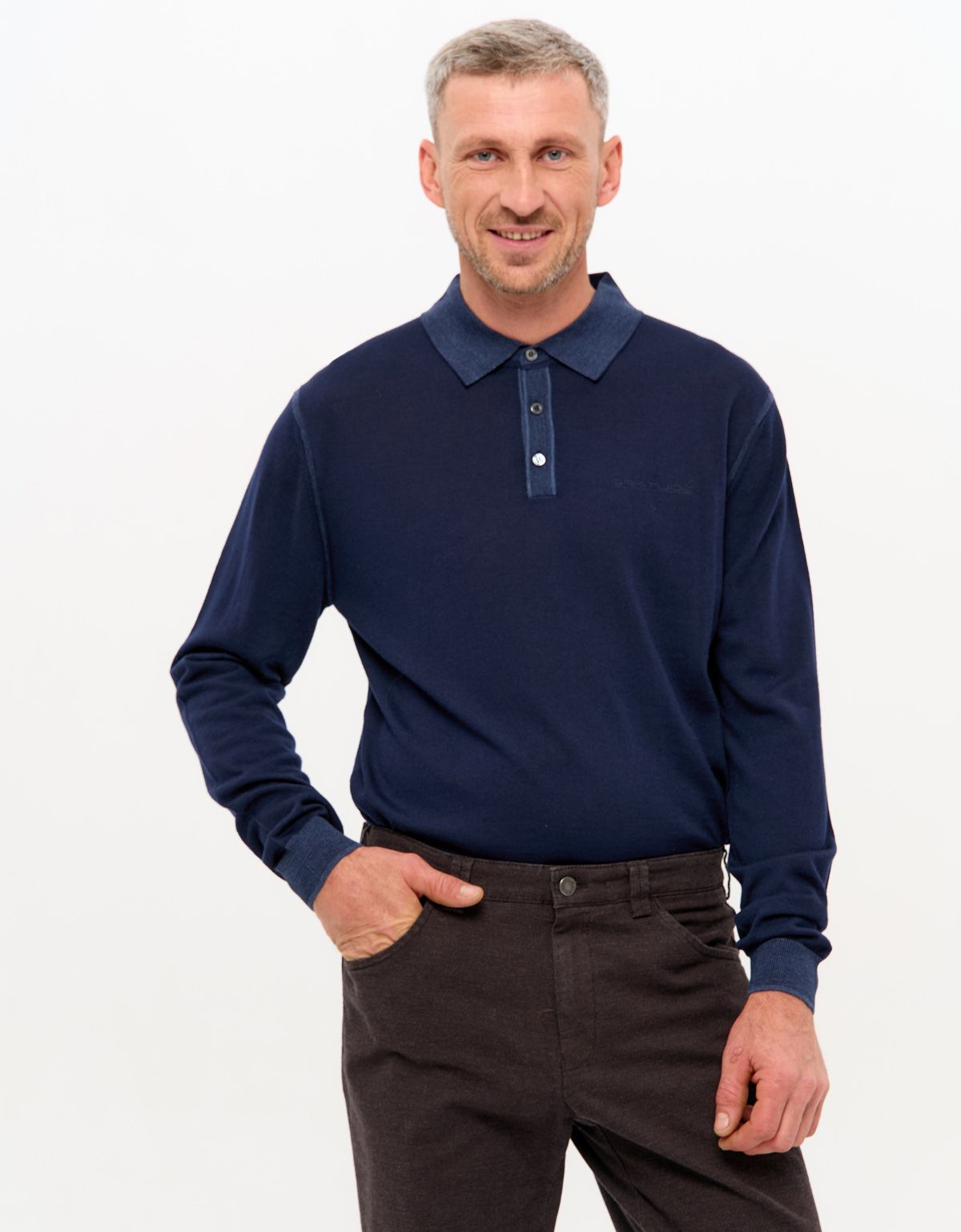 Поло с длинным рукавом Gratude на пуговицах | купить в интернет-магазине Olymp-Men