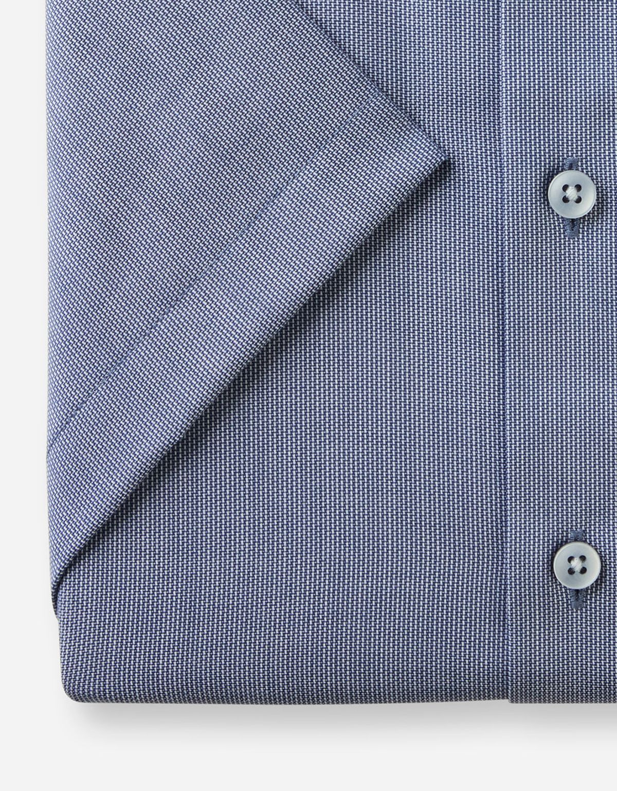 Рубашка синяя мужская с коротким рукавом OLYMP Luxor, прямой крой