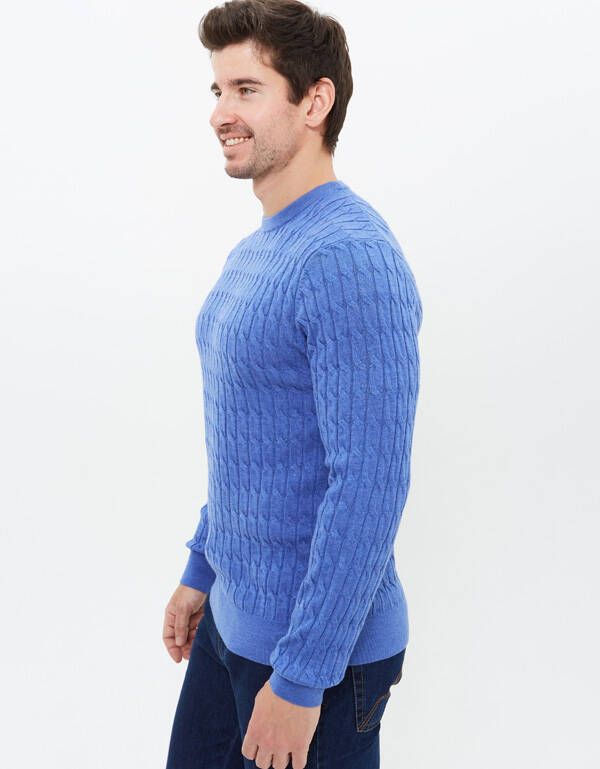 Джемпер мужской голубой FRATELLI с косами | интернет-магазин Olymp-Men