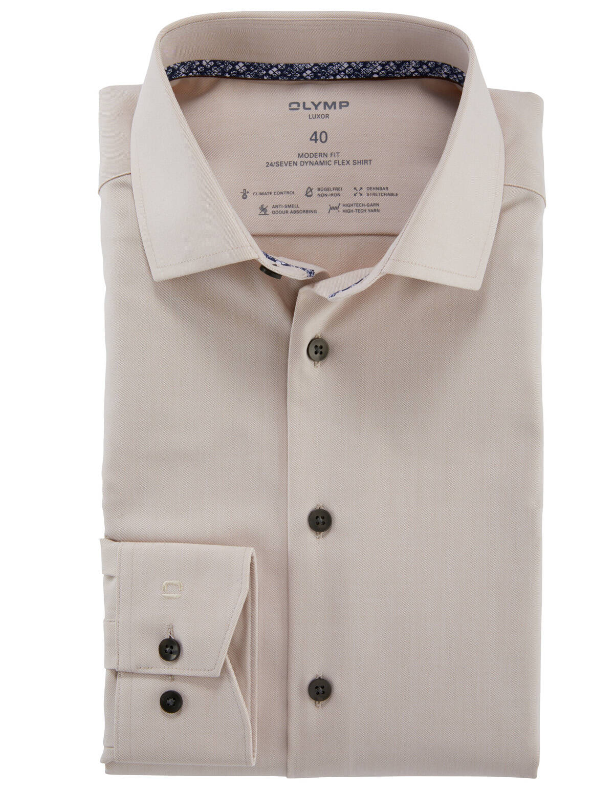 Рубашка мужская OLYMP Luxor 24/7, modern fit[Бежевый]
