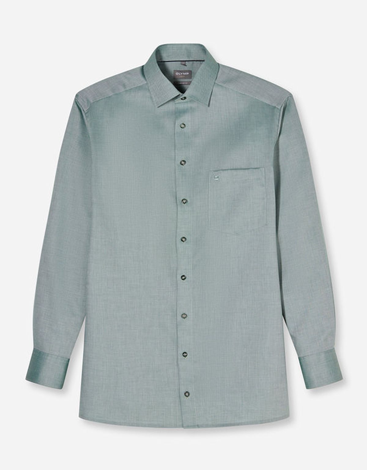 Рубашка зелёная OLYMP Luxor, прямой крой на высокий рост | купить в интернет-магазине Olymp-Men