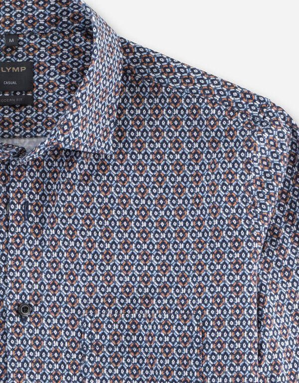 Трикотажная рубашка мужская OLYMP Casual с принтом | купить в интернет-магазине Olymp-Men