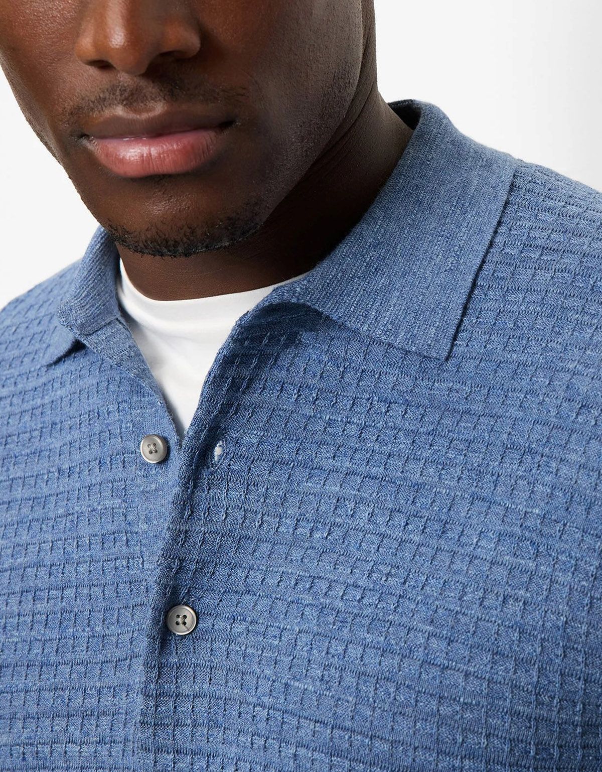 Поло мужское вязаное голубое Olymp | купить в интернет-магазине Olymp-Men