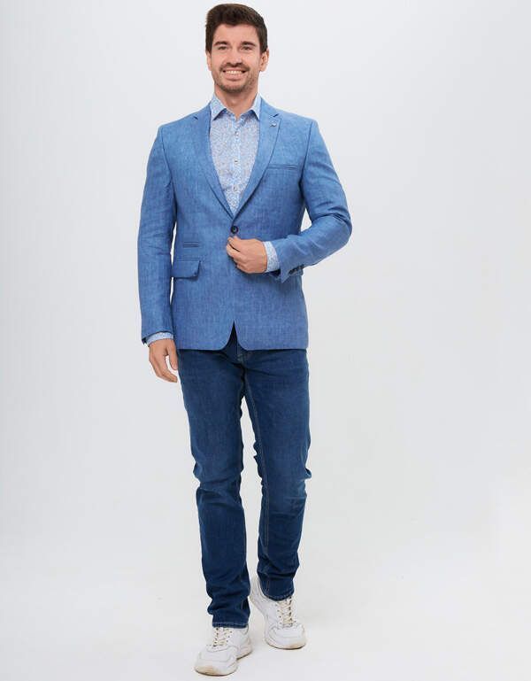 Пиджак льняной мужской  w.Wegener, 2 шлицы | купить в интернет-магазине Olymp-Men