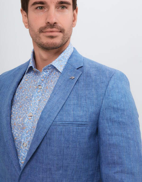 Пиджак льняной мужской  w.Wegener, 2 шлицы | купить в интернет-магазине Olymp-Men