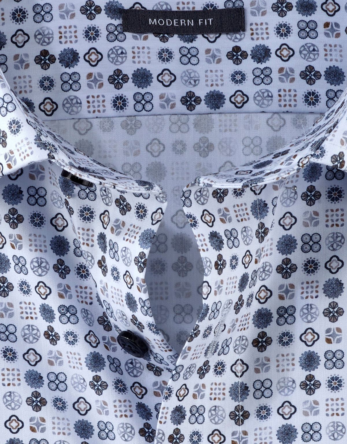 Рубашка мужская с рисунком OLYMP Luxor, modern fit на высокий рост | купить в интернет-магазине Olymp-Men