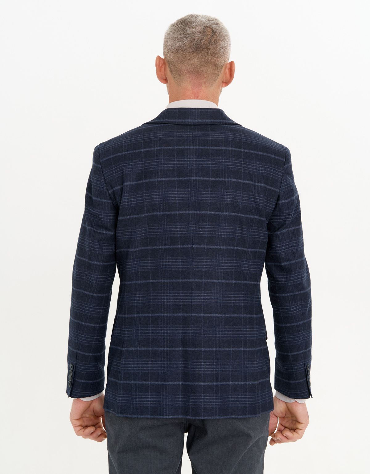 Пиджак мужской синий в клетку w.Wegener | купить в интернет-магазине Olymp-Men