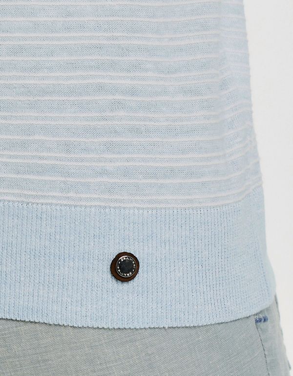 Поло мужское голубое на молнии Gratude | купить в интернет-магазине Olymp-Men