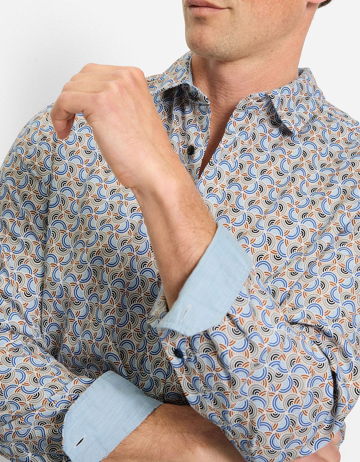 Рубашка мужская с рисунком OLYMP Casual | купить в интернет-магазине Olymp-Men