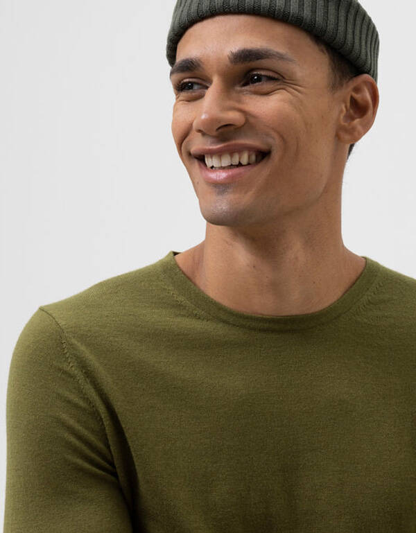 Джемпер мужской OLYMP, шерсть с шёлком, body fit | интернет-магазин Olymp-Men