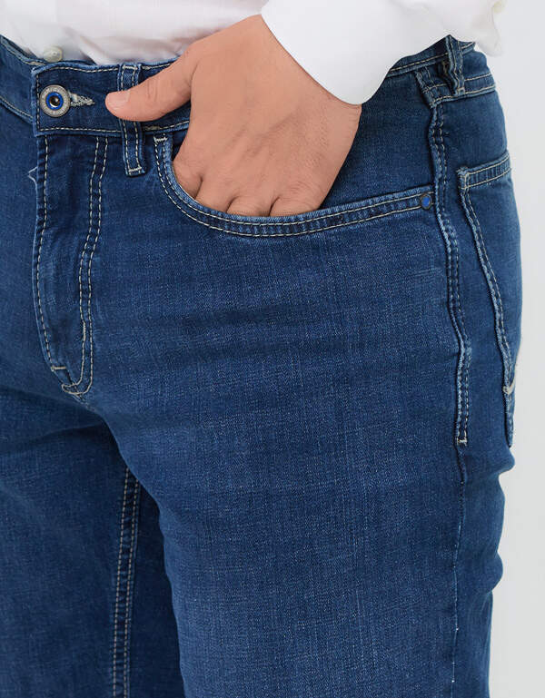 Джинсы голубые мужские Hattric, regular fit | купить в интернет-магазине Olymp-Men