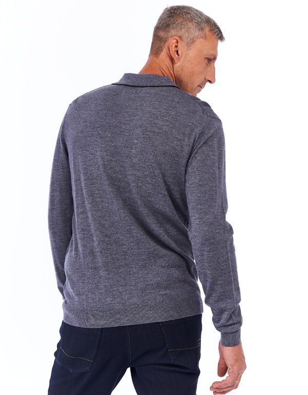 Поло мужское на пуговицах Gratude вязаное с косами | купить в интернет-магазине Olymp-Men