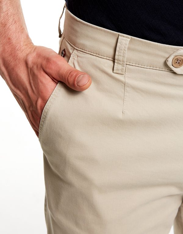Брюки бежевые мужские Meyer из хлопка, прямой крой | купить в интернет-магазине Olymp-Men
