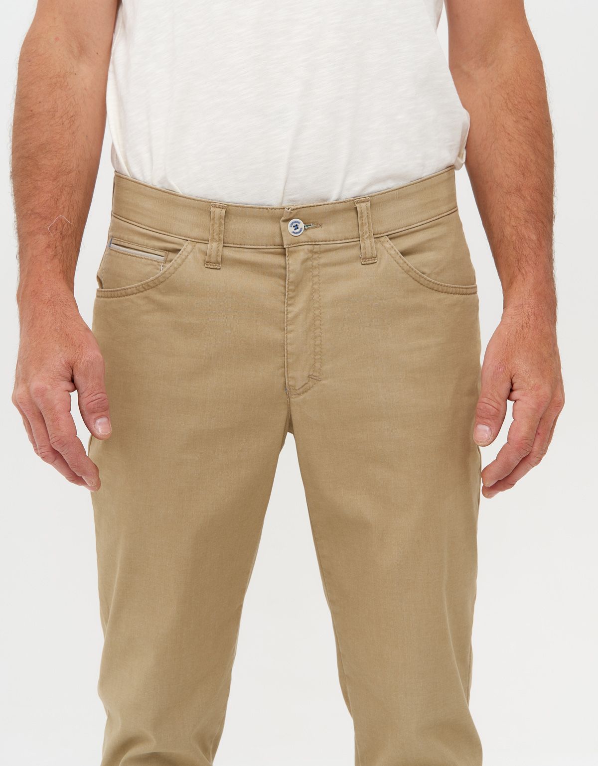Брюки мужские бежевые Club of Comfort, 5 карманов, хлопок с эластаном | купить в интернет-магазине Olymp-Men