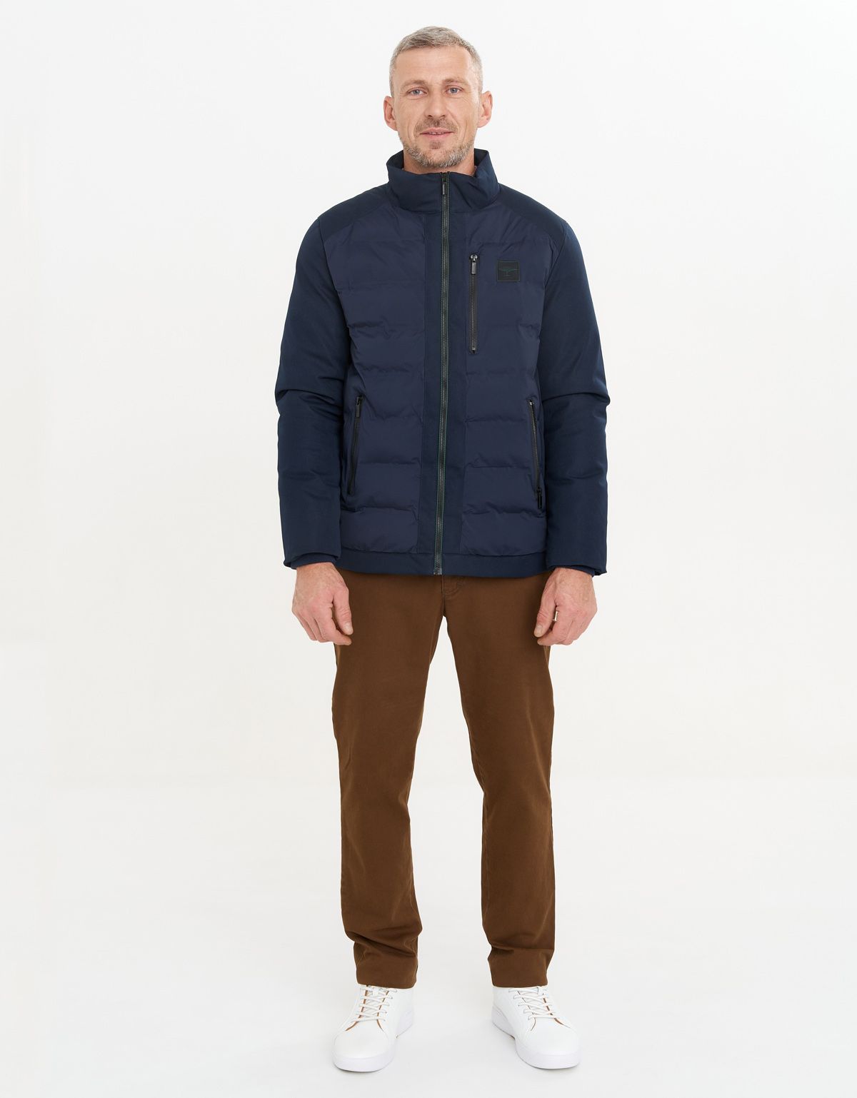 Куртка мужская синяя стеганая Fynch-Hatton | купить в интернет-магазине Olymp-Men