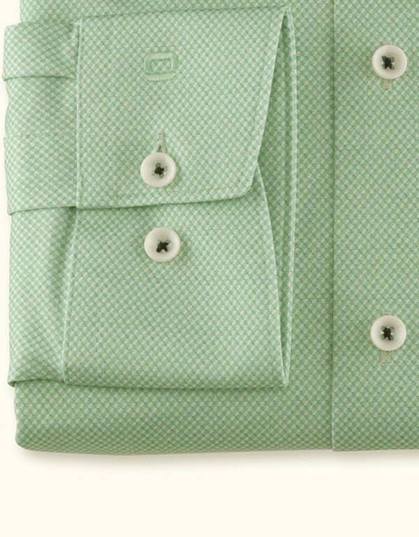 Трикотажная зелёная рубашка OLYMP 24/7, modern fit | купить в интернет-магазине Olymp-Men