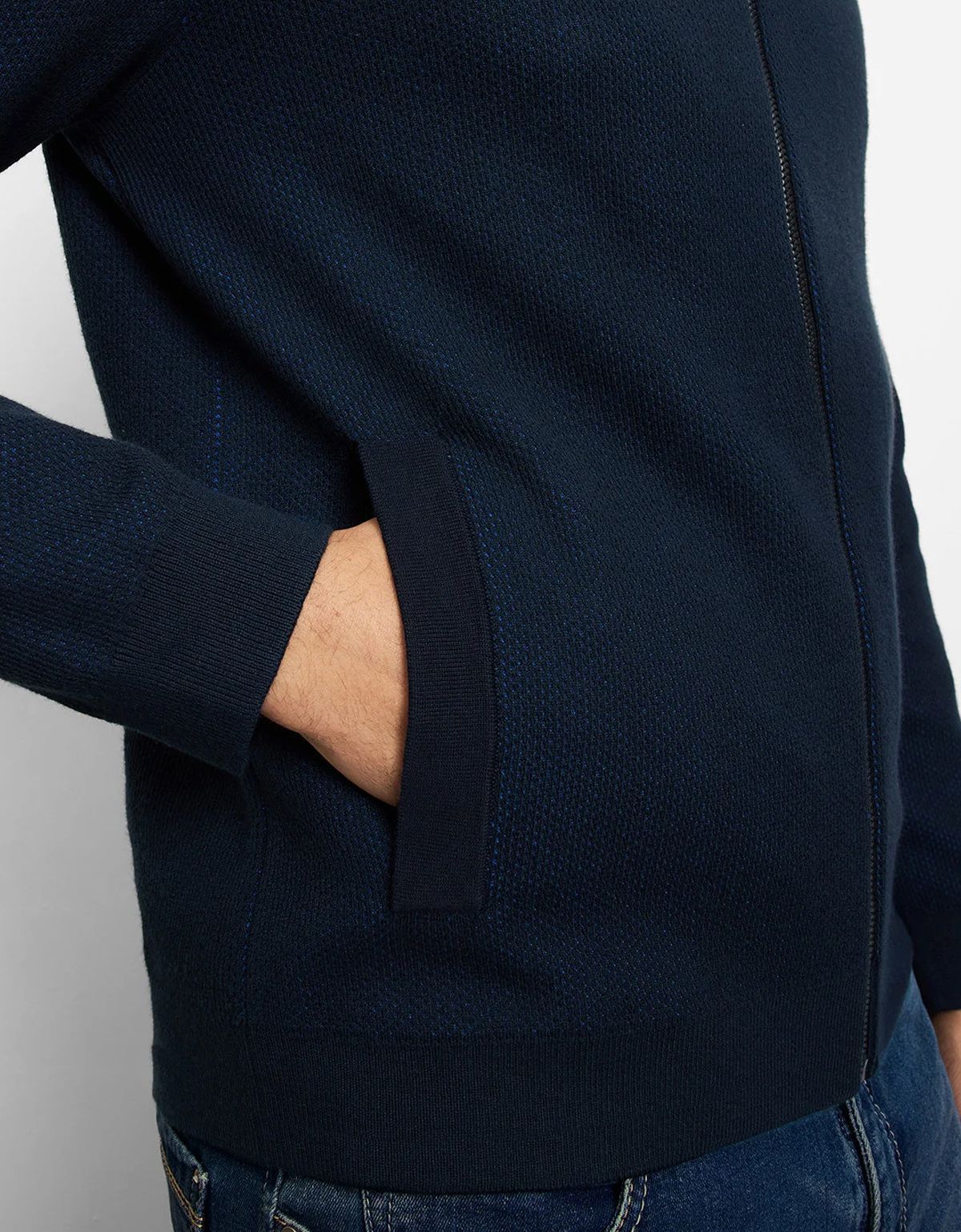 Кардиган синий мужской на молнии Olymp | купить в интернет-магазине Olymp-Men