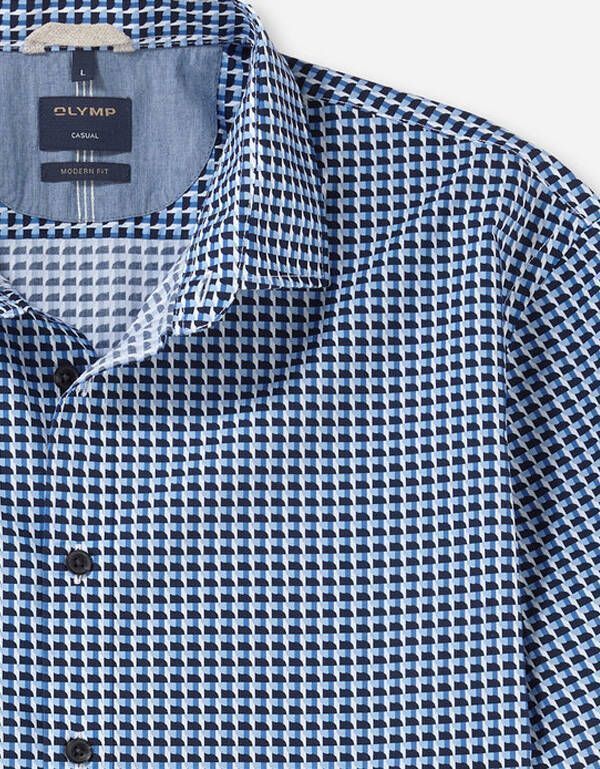 Рубашка мужская OLYMP Casual с принтом, modern fit