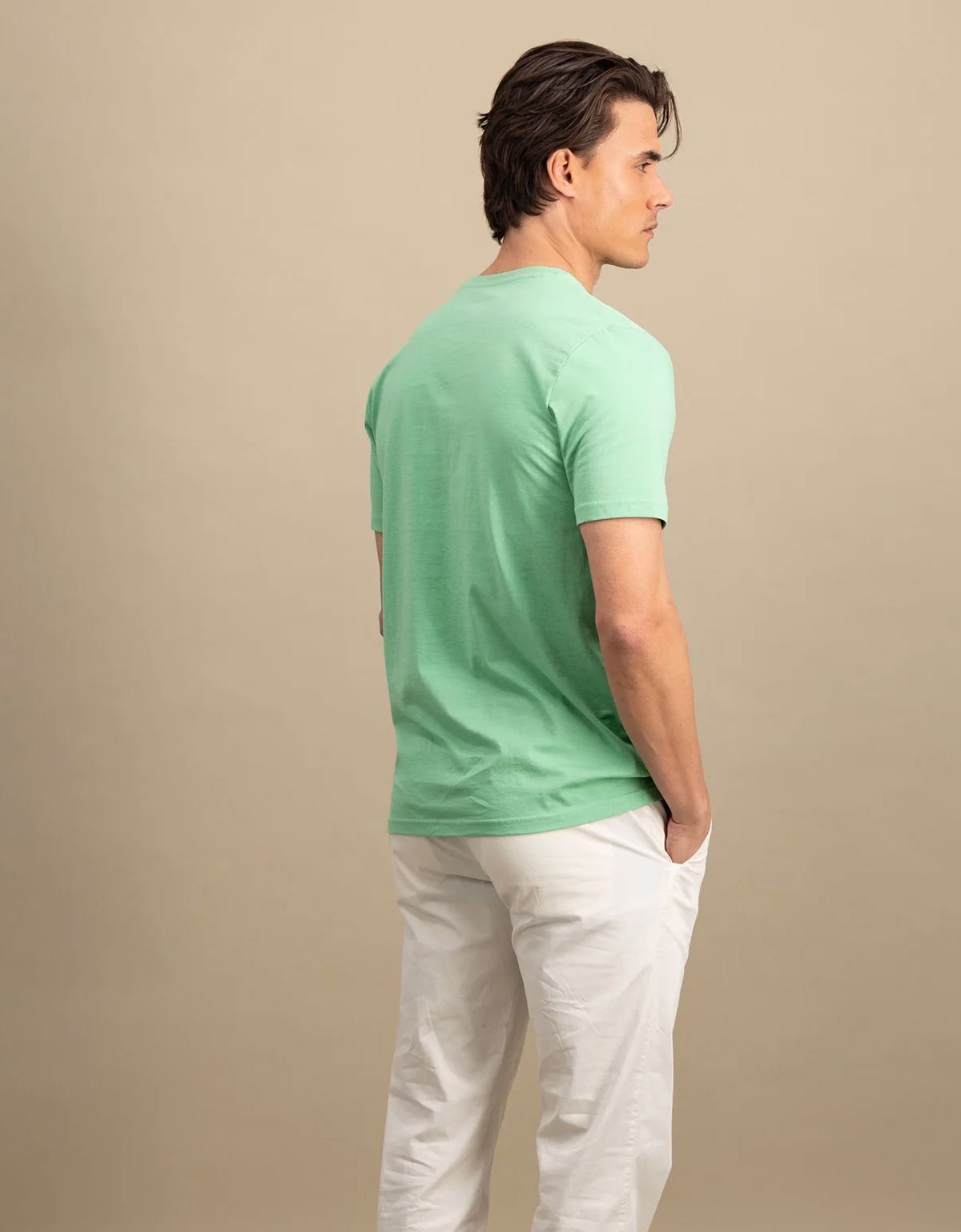 Футболка мужская зелёная однотонная Fynch-Hatton | купить в интернет-магазине Olymp-Men