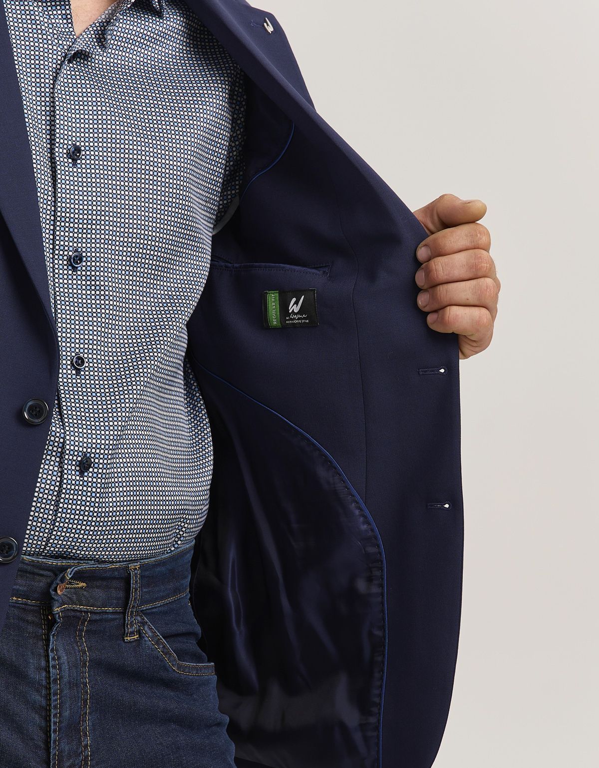 Пиджак мужской синий w.Wegener | купить в интернет-магазине Olymp-Men