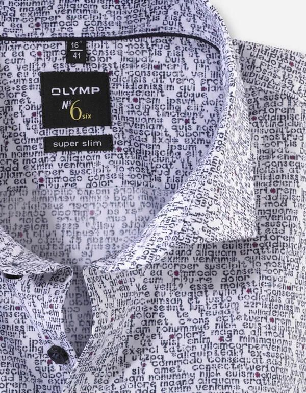 Сорочка мужская OLYMP №6 с принтом, супер слим | купить в интернет-магазине Olymp-Men