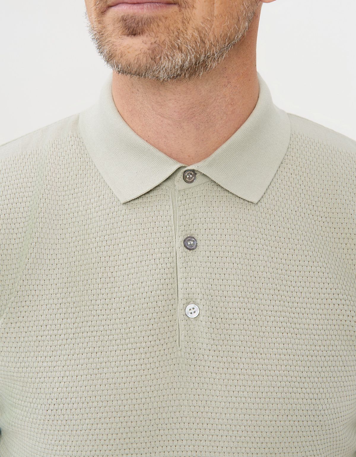 Поло мужское вязаное зелёное на пуговицах Gratude | купить в интернет-магазине Olymp-Men