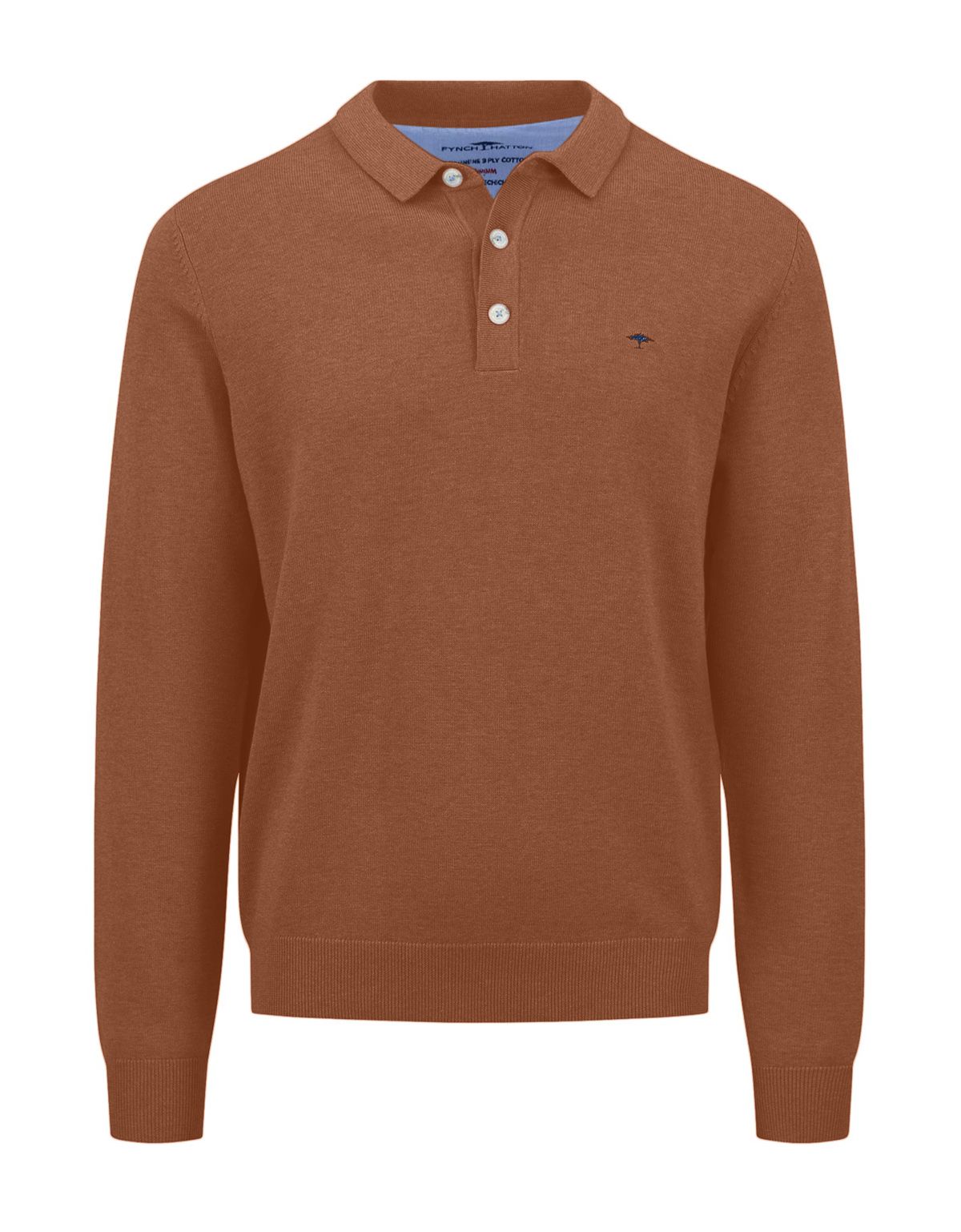 Поло бежевое с длинным рукавом Fynch-Hatton | купить в интернет-магазине Olymp-Men