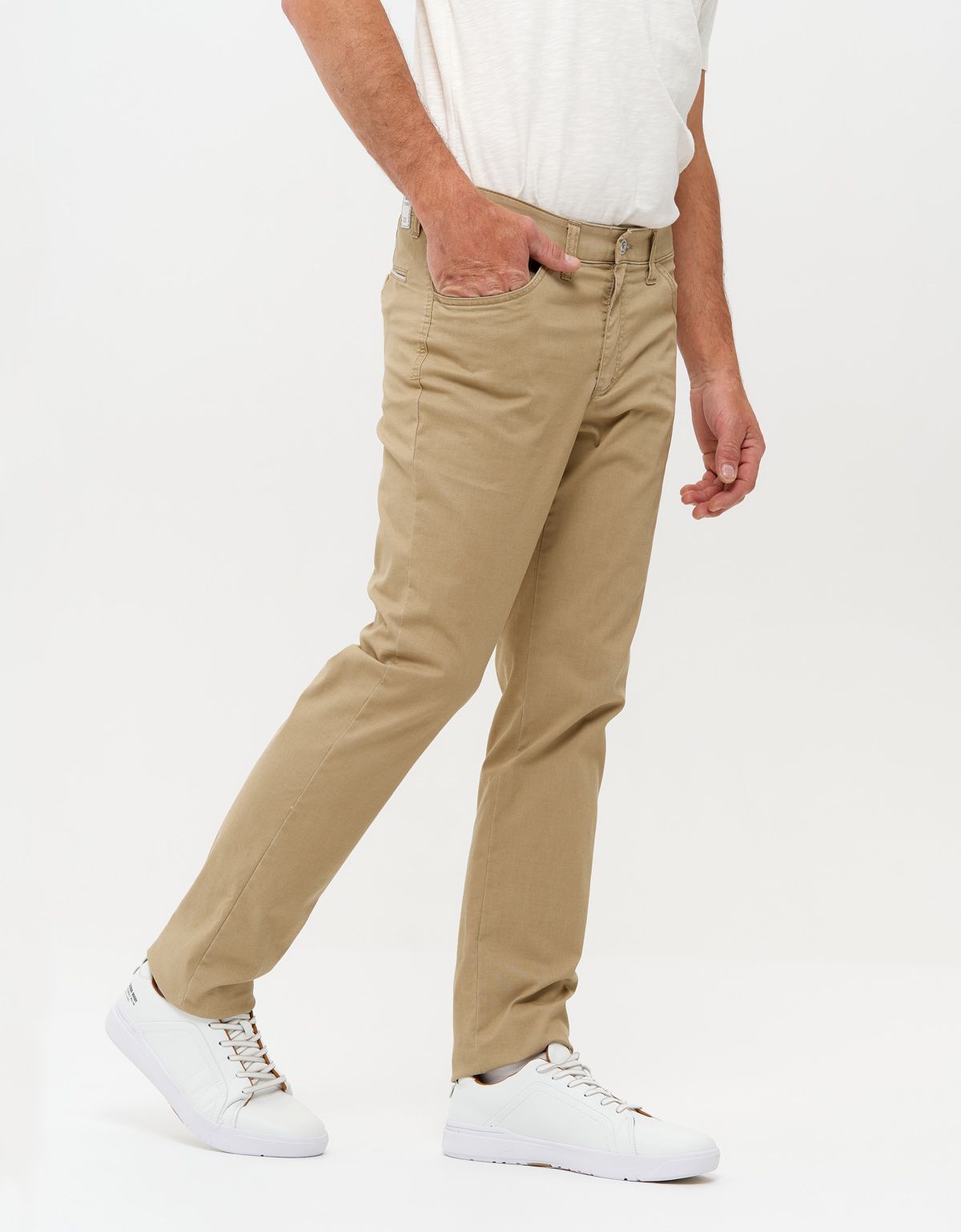 Брюки мужские бежевые Club of Comfort, 5 карманов, хлопок с эластаном | купить в интернет-магазине Olymp-Men
