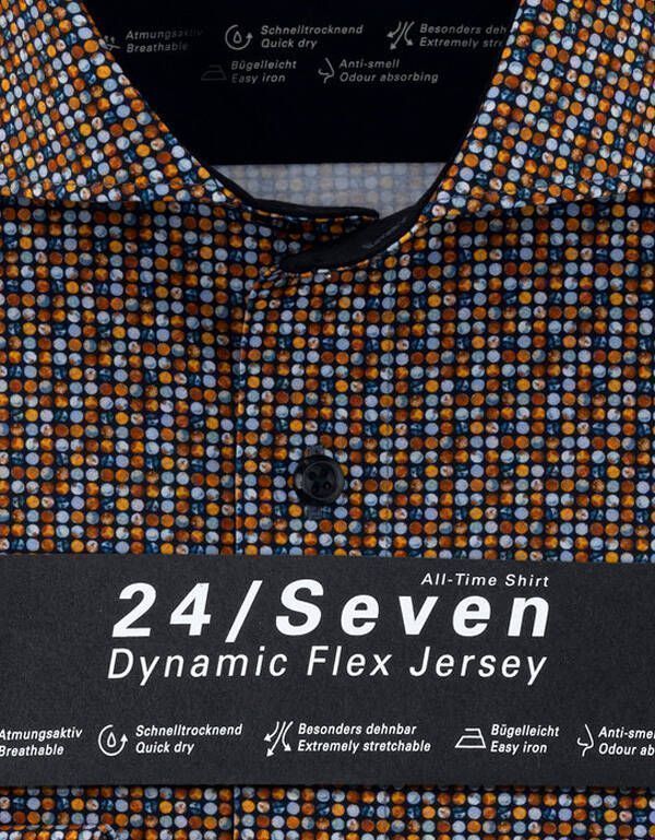 Рубашка трикотажная мужская OLYMP с принтом Luxor 24/7, modern fit | купить в интернет-магазине Olymp-Men