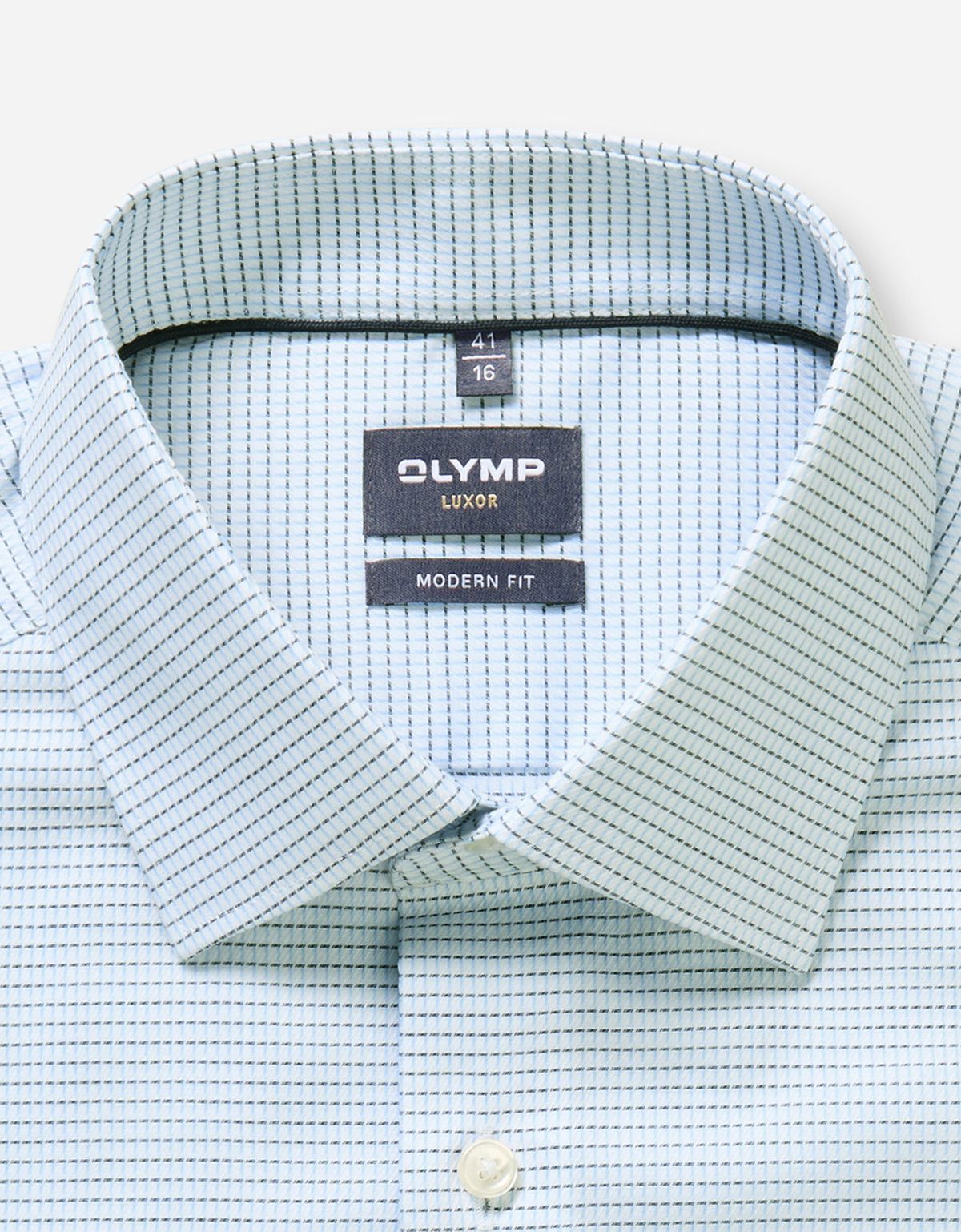 Рубашка в голубую клетку OLYMP Luxor полуприлегающая | купить в интернет-магазине Olymp-Men