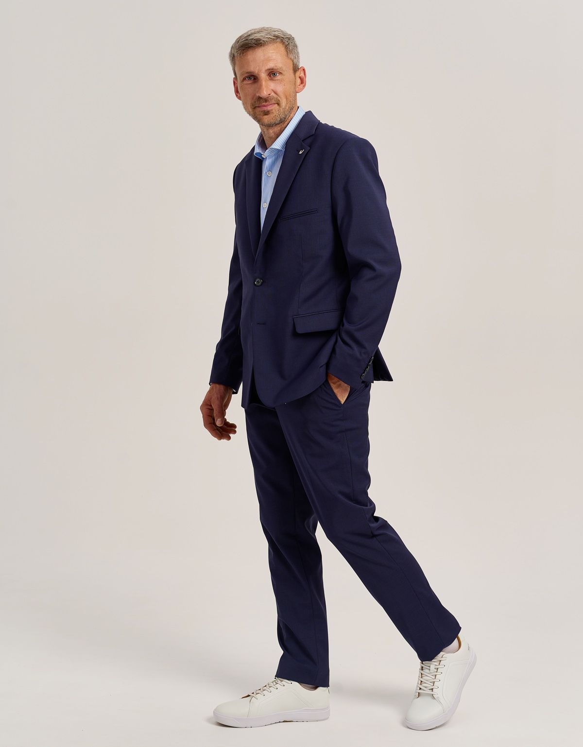 Брюки классические синие мужские w.Wegener | купить в интернет-магазине Olymp-Men