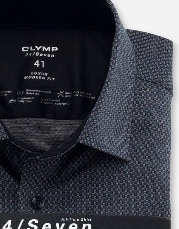 Трикотажная рубашка Olymp 24/7 с мелким рисунком | купить в интернет-магазине Olymp-Men