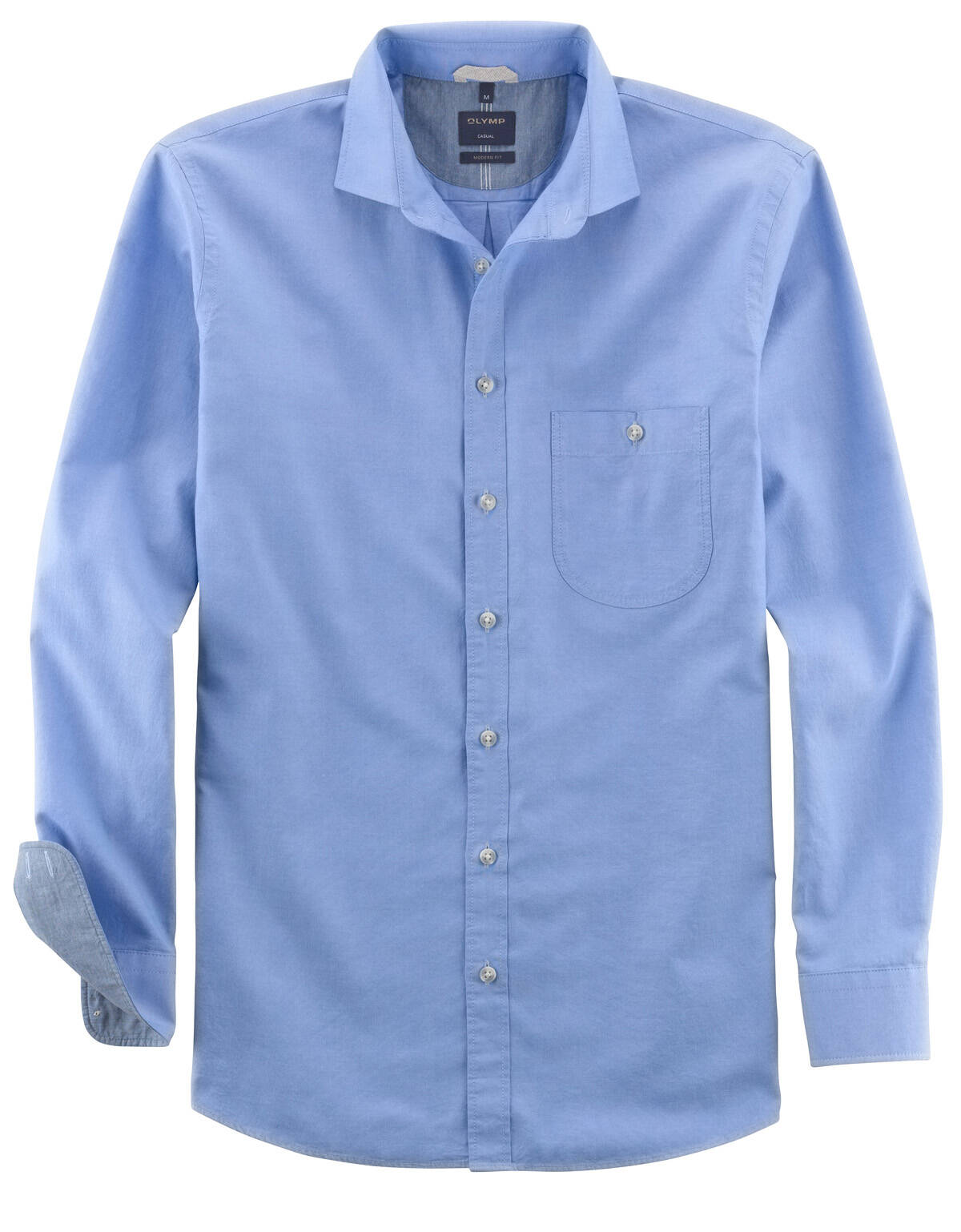 Рубашка голубая мужская OLYMP Casual, modern fit[ГОЛУБОЙ]