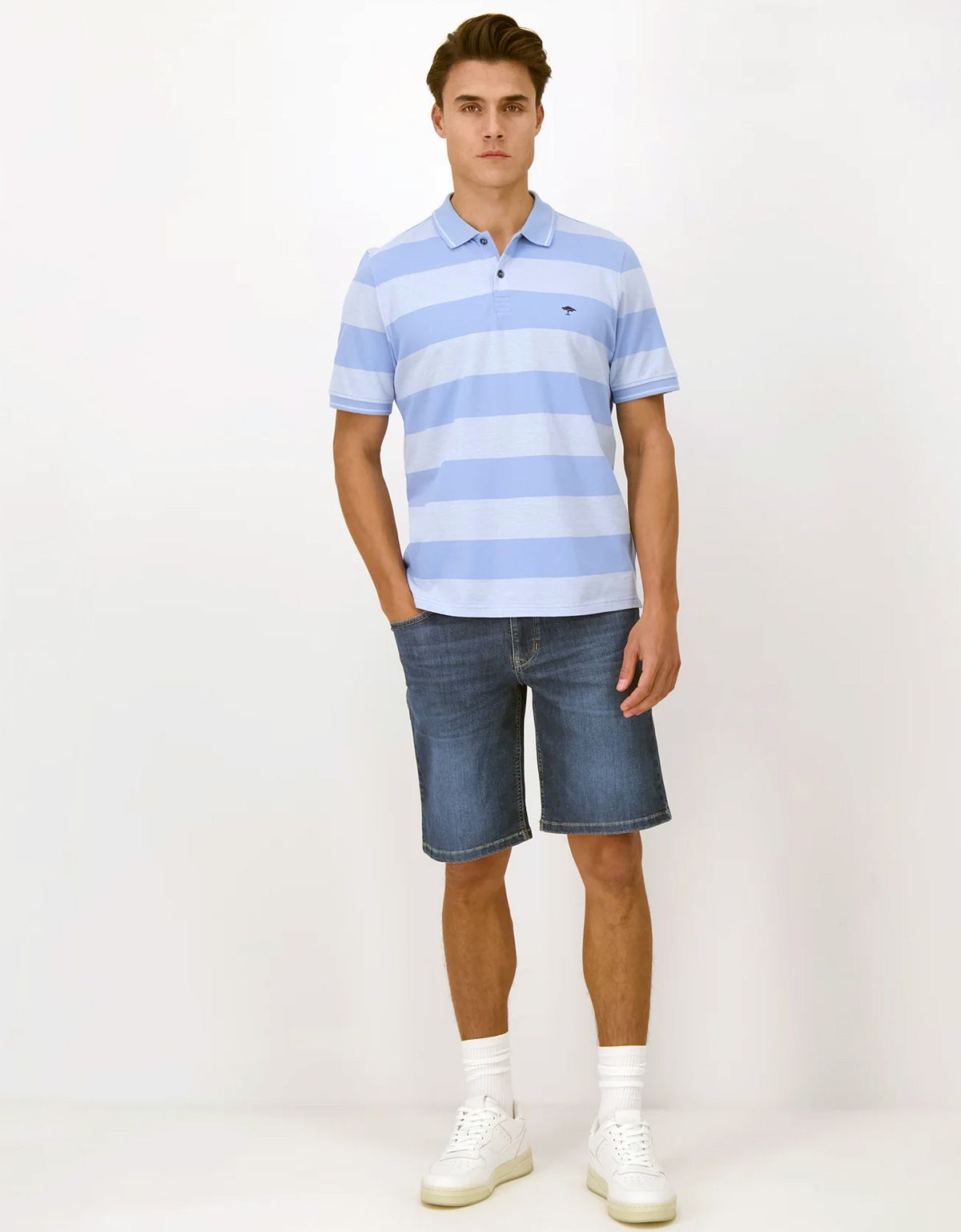 Поло мужское в полоску Fynch-Hatton, modern fit | купить в интернет-магазине Olymp-Men