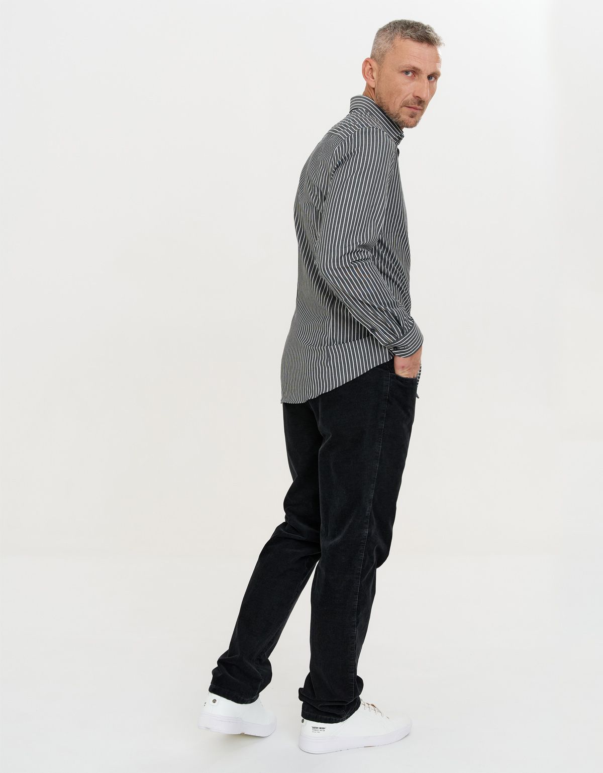 Рубашка мужская в полоску OLYMP климат-контроль, body fit | купить в интернет-магазине Olymp-Men