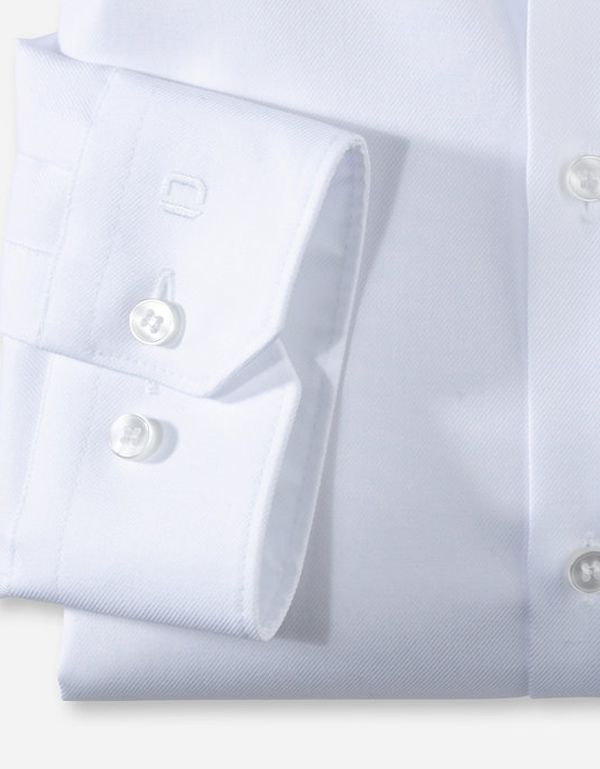 Белая рубашка OLYMP из твила, классика, супер слим | купить в интернет-магазине Olymp-Men