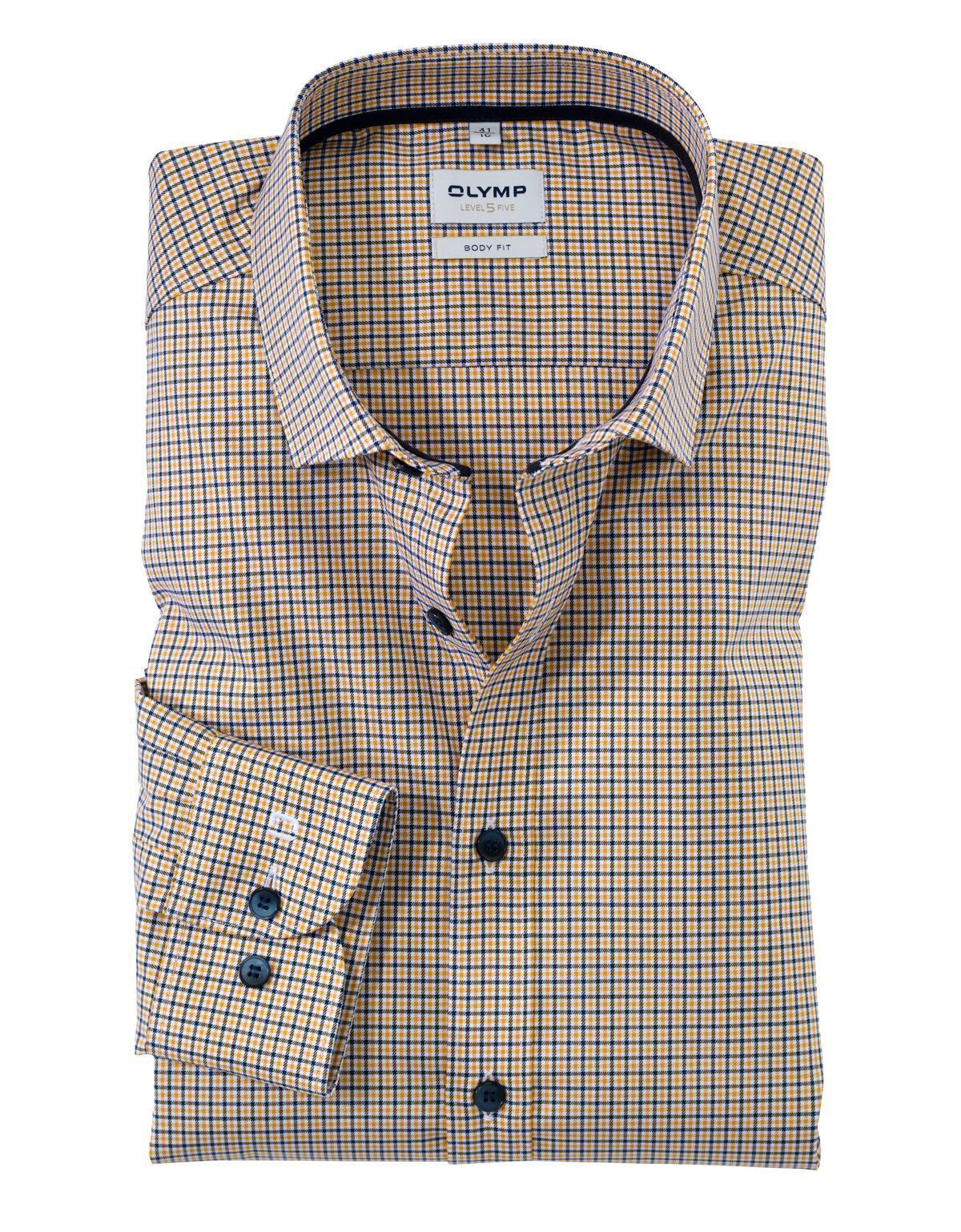 Рубашка классическая OLYMP в клетку, body fit | купить в интернет-магазине Olymp-Men
