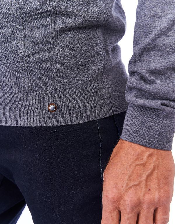 Поло мужское на пуговицах Gratude вязаное с косами | купить в интернет-магазине Olymp-Men