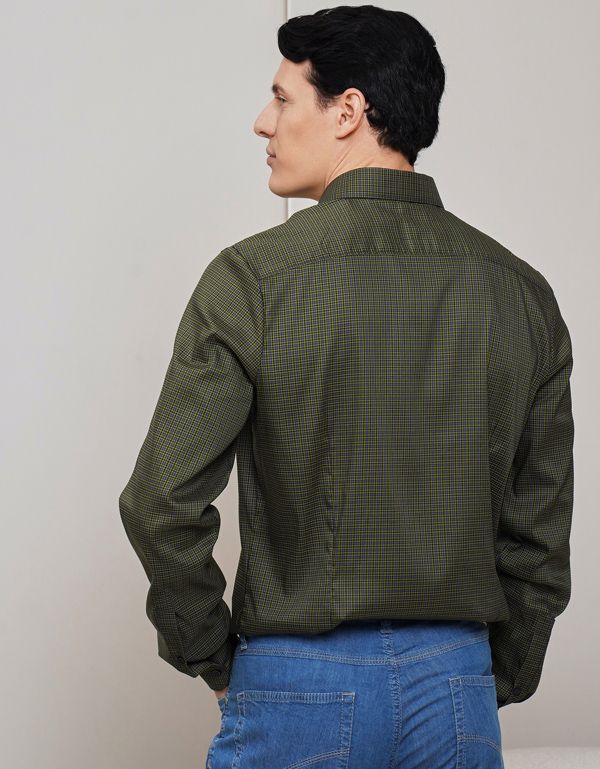 Рубашка мужская OLYMP 24/7 в клетку, body fit | купить в интернет-магазине Olymp-Men