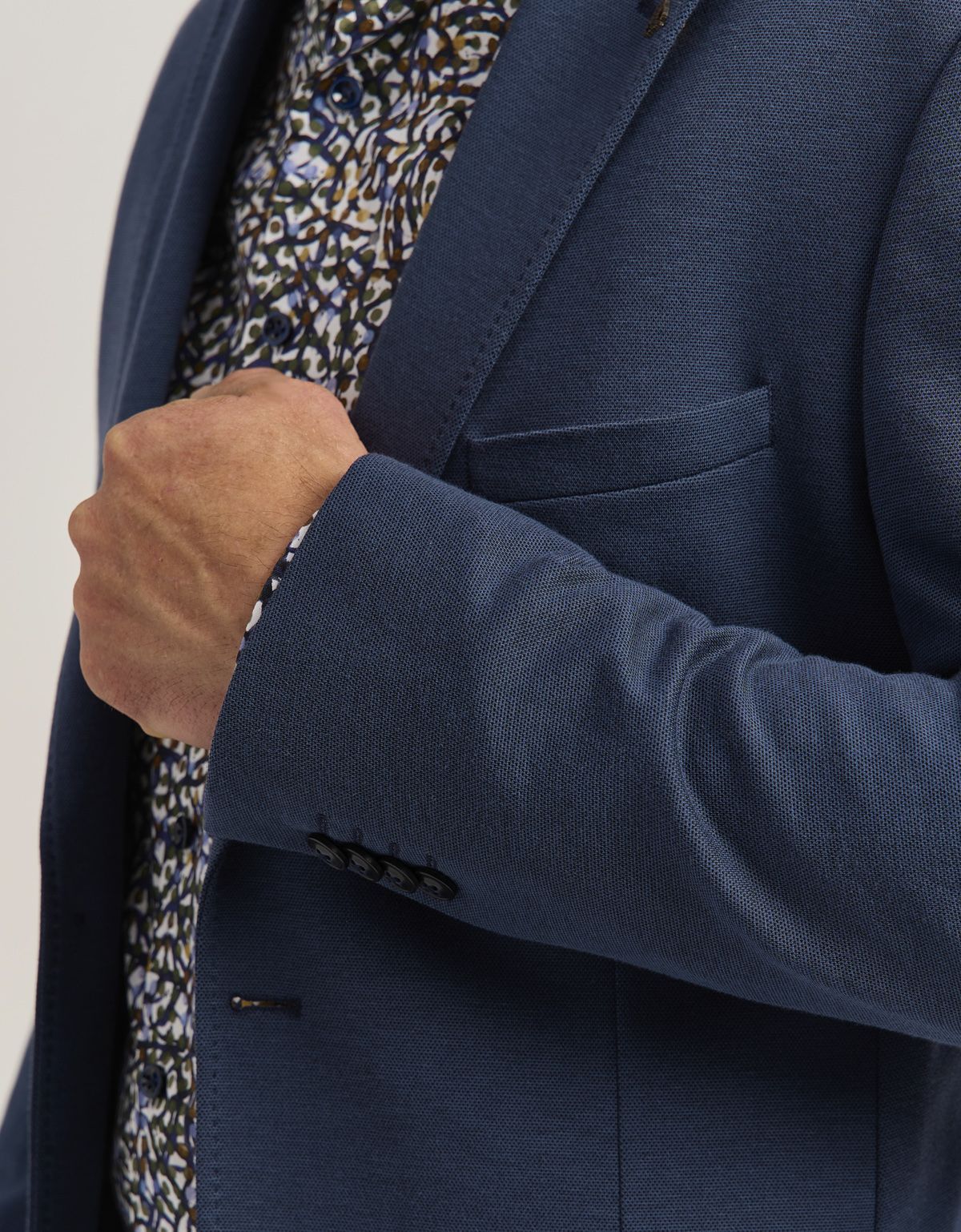 Пиджак синий мужской ROY ROBSON из хлопка с накладными карманами | купить в интернет-магазине Olymp-Men