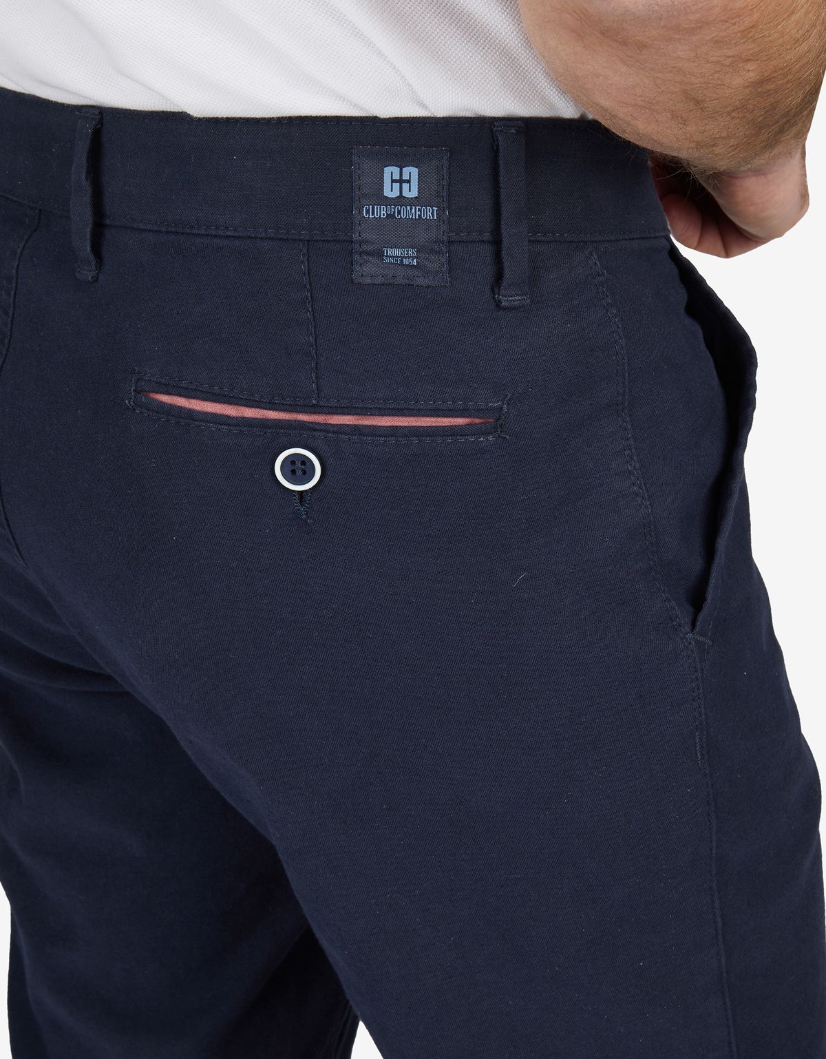 Брюки синие мужские Club Of Comfort из хлопка и льна | купить в интернет-магазине Olymp-Men