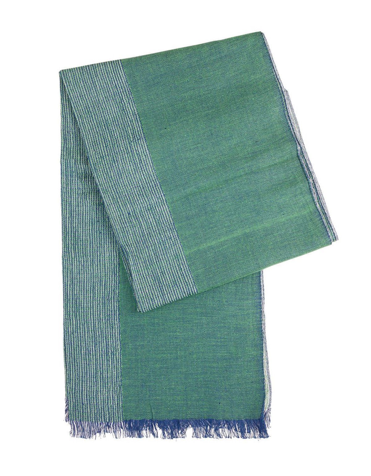 Шарф мужской Lindenmann в зелёную полоску | купить в интернет-магазине Olymp-Men