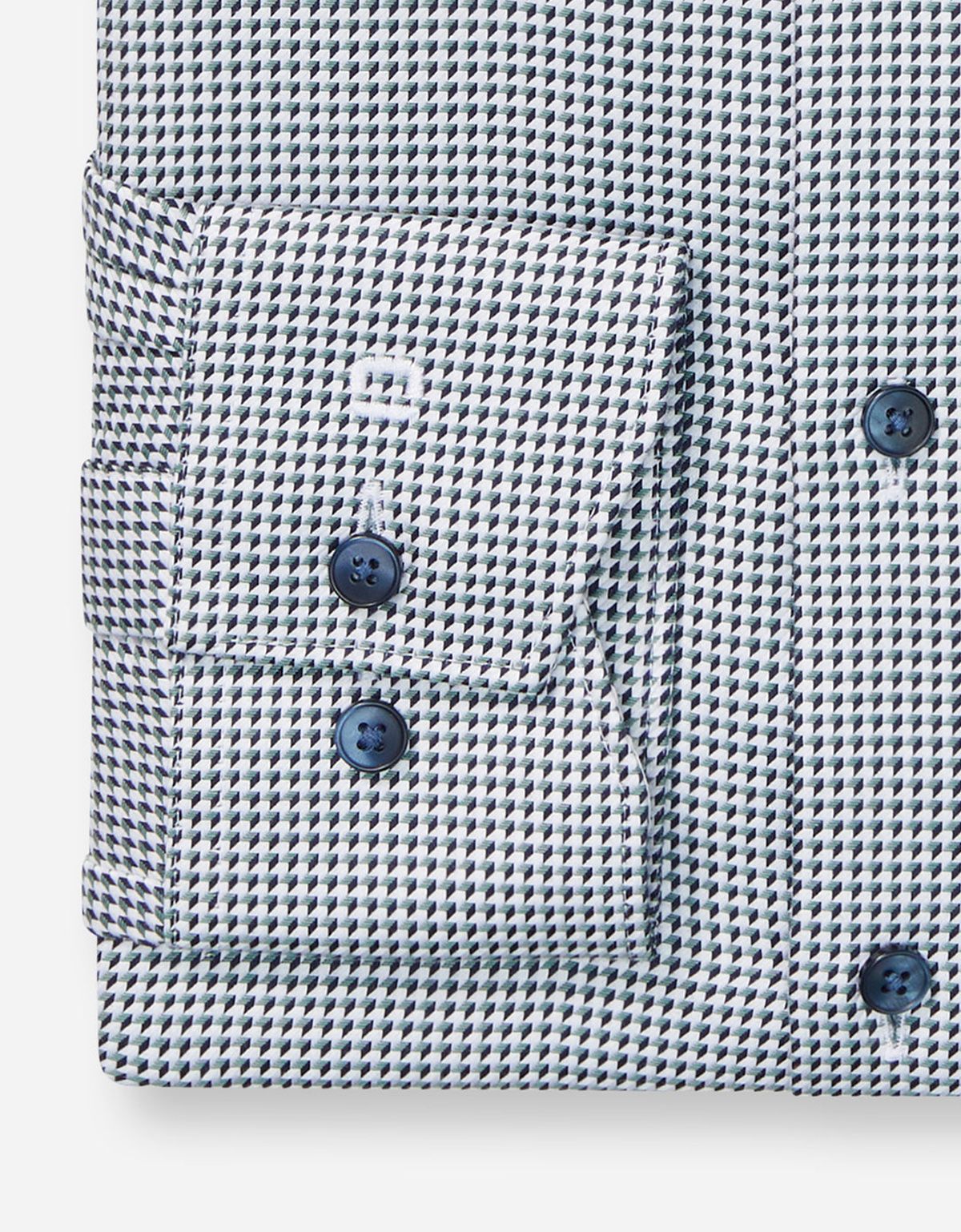 Сорочка мужская с зелёным принтом Olymp, modern fit | купить в интернет-магазине Olymp-Men