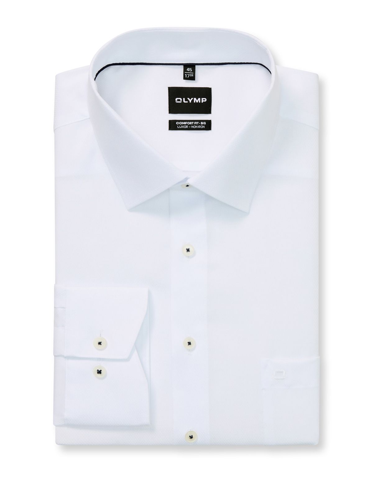 Сорочка классическая белая Olymp Luxor Big, прямой крой | купить в интернет-магазине Olymp-Men